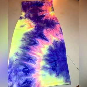 Tie Dyed BodyCon Dress - EUC - See Measurements for Size -